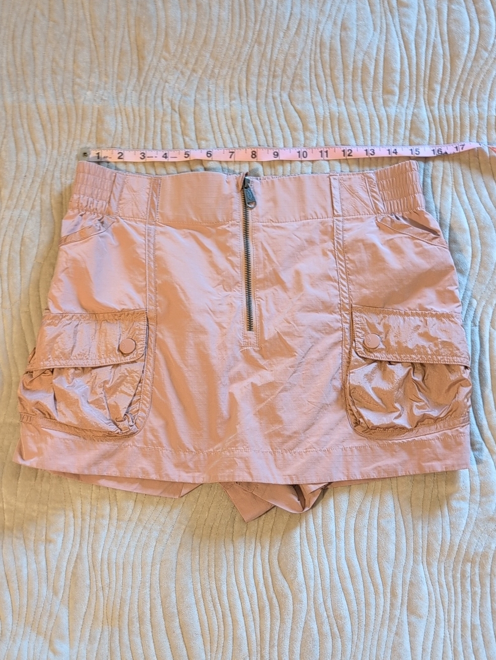 FP Movement by Free People Pink Mauve Cargo Mini Skort with Front Zip Like New